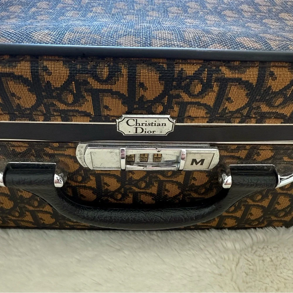 Vintage 1970s Christian Dior Diorissimo Pullman Suitcase 100% Authentic 28x18x8 - Picture 7 of 16
